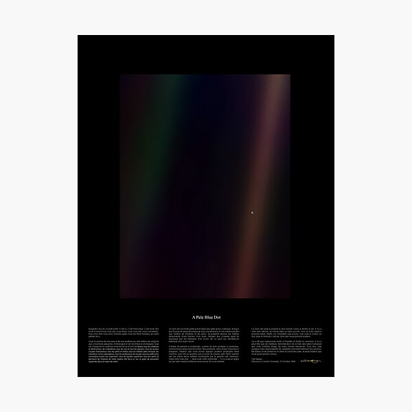 Pale Blue Dot Nasa x Carl Sagan Photographic Print