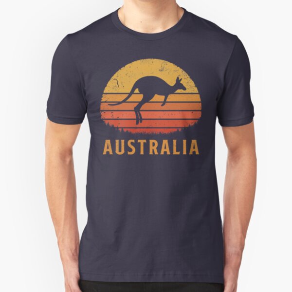 Australia Retro Kangaroo Slim Fit T-Shirt