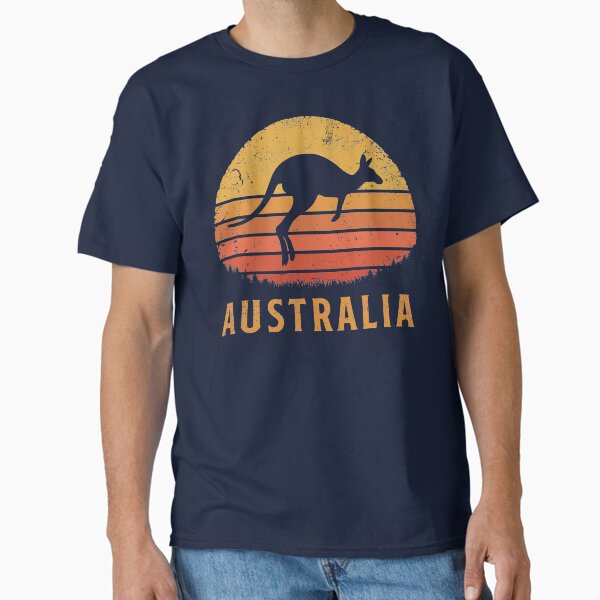 Vista previa del artículo con la obra «Canguro retro australiano», diseñado y vendido por TigerTom Design.