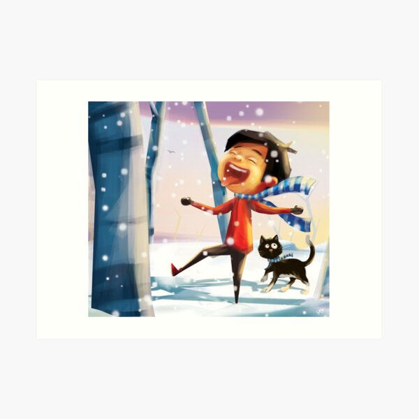 First Snow Fall Art Print