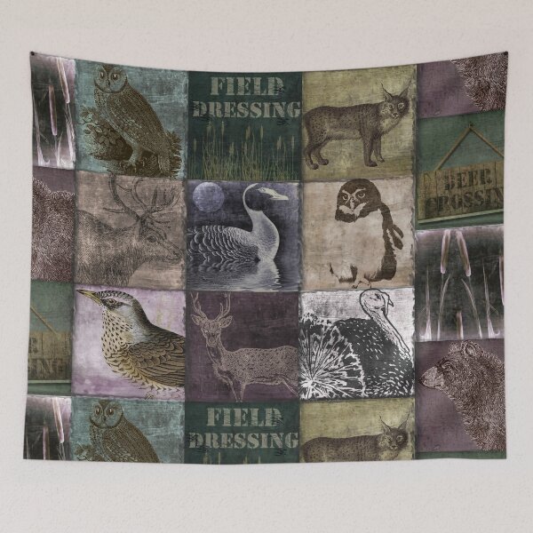 Item preview, Great Outdoors Wild Game Patchwork VII designed and sold by Sasha Art Gallery.