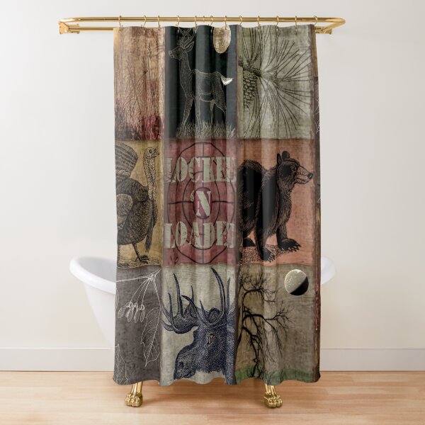 Duck Hunting Shower Curtain Dog Hunter Curtains Wild Animal Mallard Duck Bathroom Decor Hunting and Fishing Farmhouse Theme Bath Curtain Flying Duck