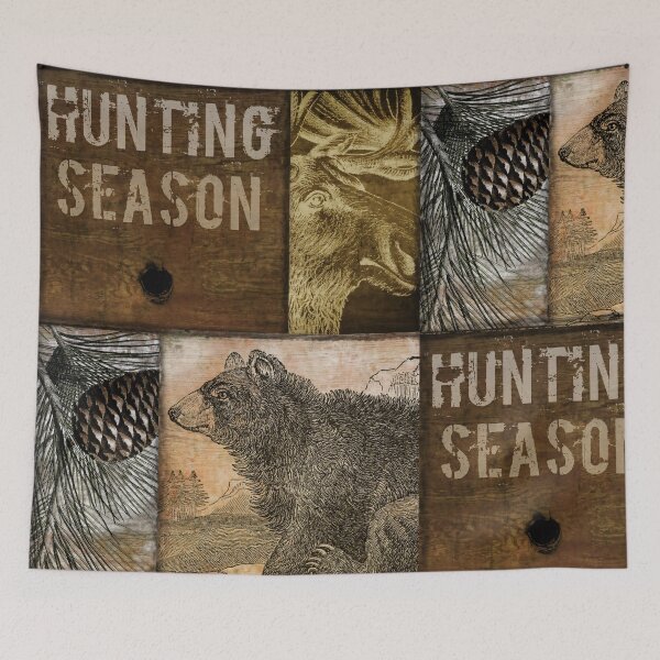 Item preview, Great Outdoors Wild Game Patchwork V designed and sold by Sasha Art Gallery.