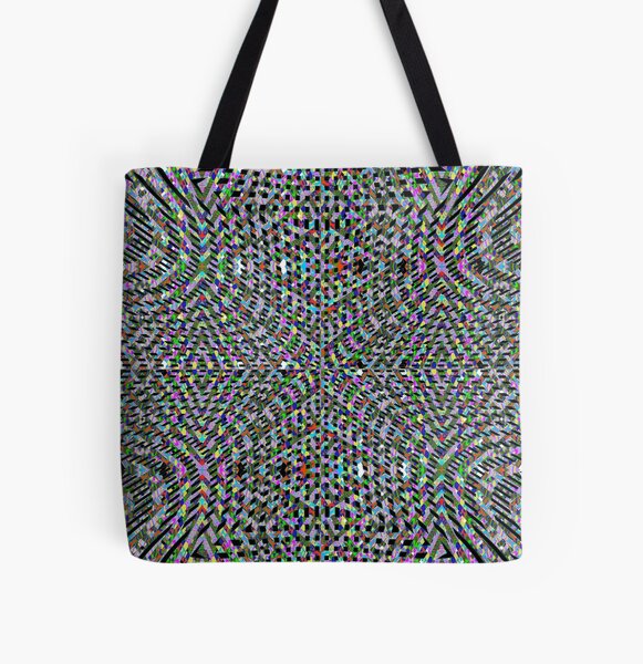 #Design, #pattern, #abstract, #art, illustration, shape, decoration, mosaic, square, futuristic, tile, modern All Over Print Tote Bag