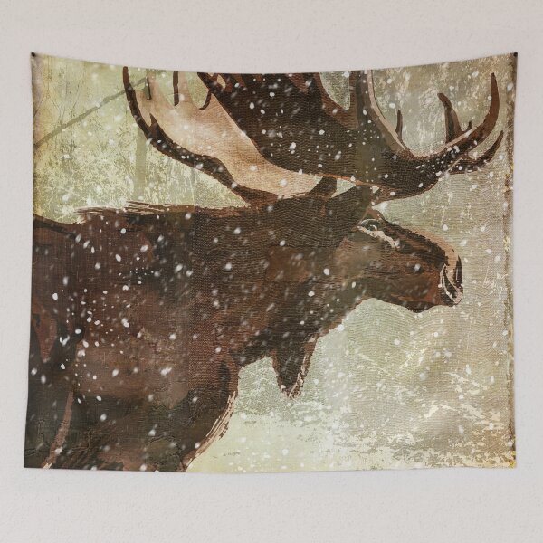 Item preview, Winter Game Moose designed and sold by Sasha Art Gallery.