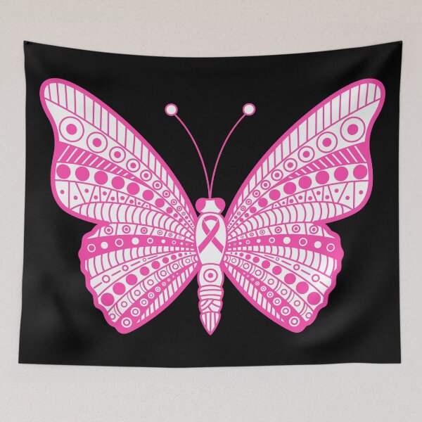 Item preview, Pink Ribbon Breast Cancer Awareness Tribal Butterfly  designed and sold by mrhighsky.