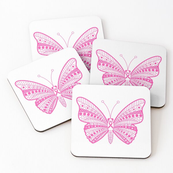 Item preview, Pink Ribbon Breast Cancer Awareness Tribal Butterfly  designed and sold by mrhighsky.