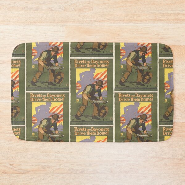 Item preview, Rivets are Bayonets drive them home! Vintage war poster designed and sold by Vintage Designs +.