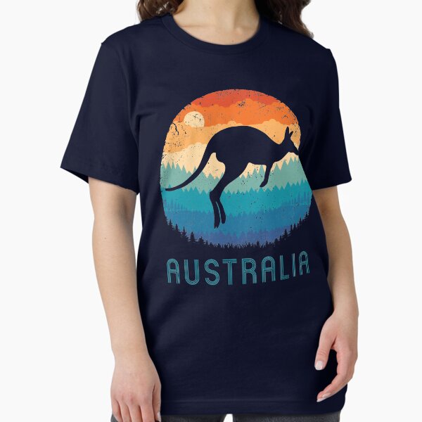 Vista previa del artículo con la obra «Canguro australiano retro», diseñado y vendido por TigerTom Design.