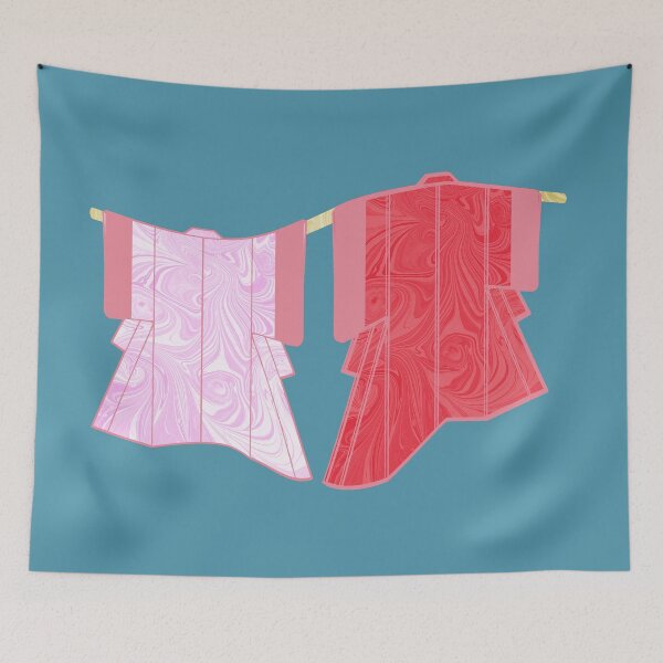 Item preview, Dancing Marbled Paper Kimonos #1 designed and sold by MarbleCloud.