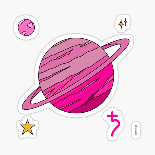 Saturn in the Pink - Stickers Sticker