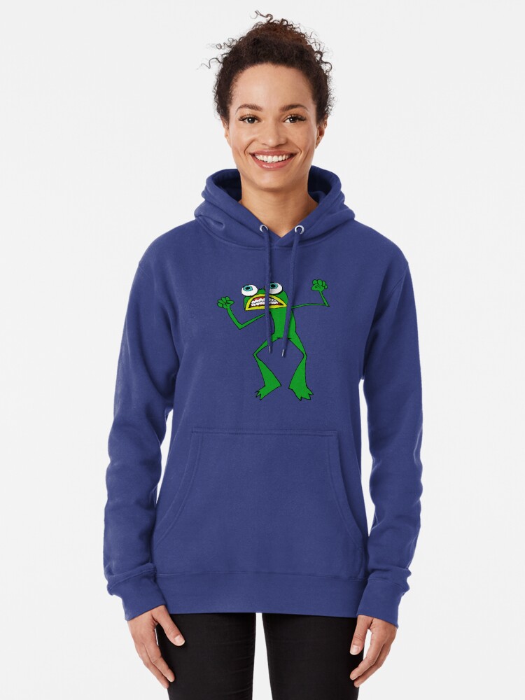 Alternate view of Stressed Frog Pullover Hoodie