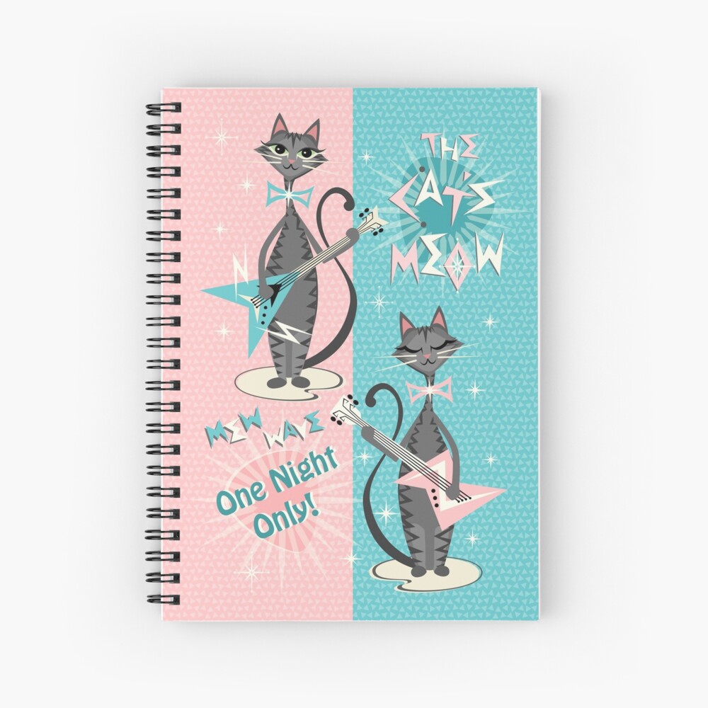 "The Cat’s Meow " Spiral Notebook by studioxtine Redbubble