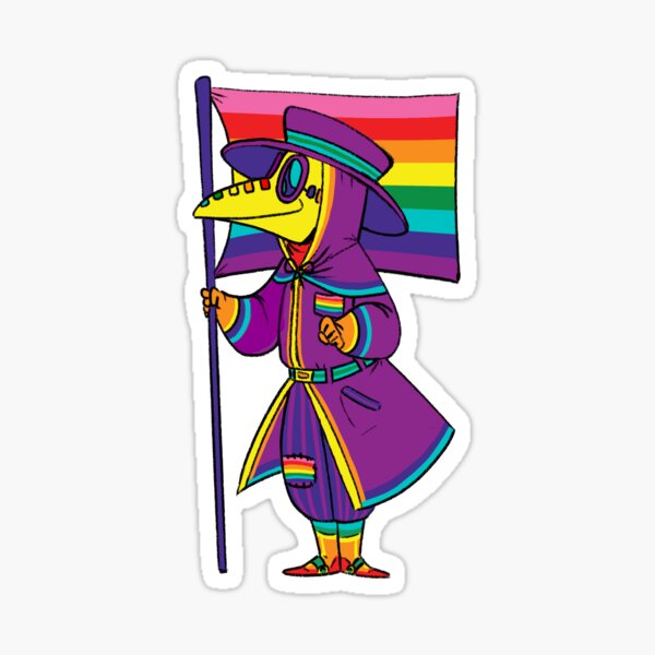 LGBT Pride Plague Doctor Sticker