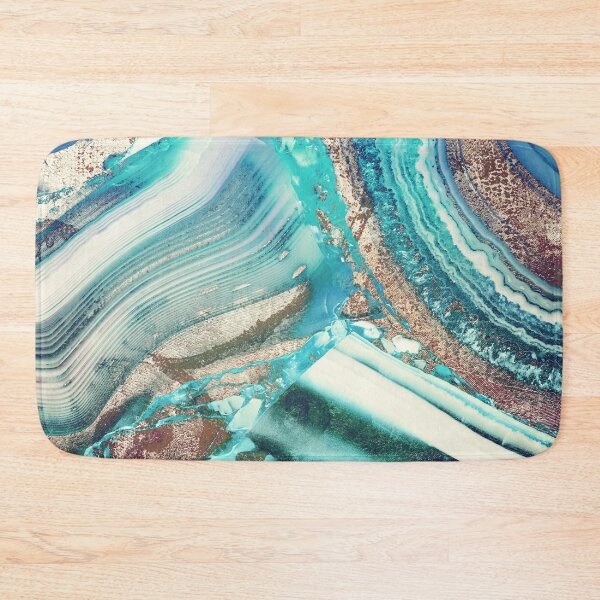 Item preview, Earthly Pleasures Turquoise and Gold Geode designed and sold by Sasha Art Gallery.
