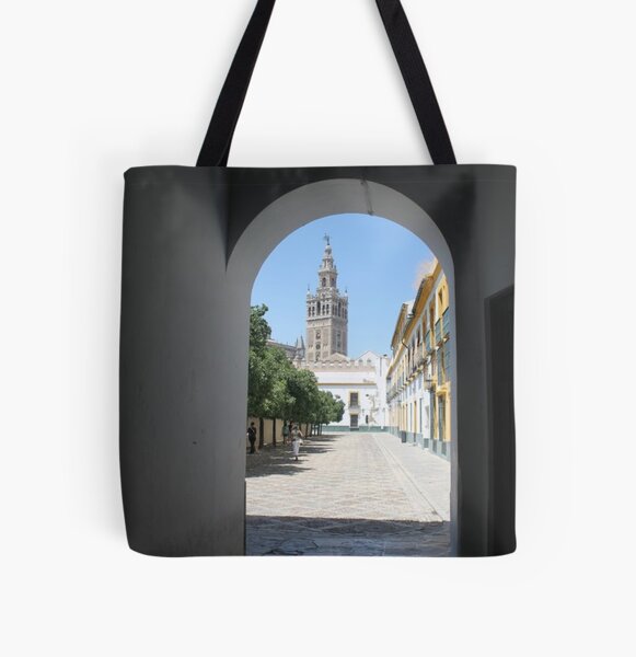 #Giralda, #Catedral de #Sevilla, #Spain, La Giralda, Tower All Over Print Tote Bag