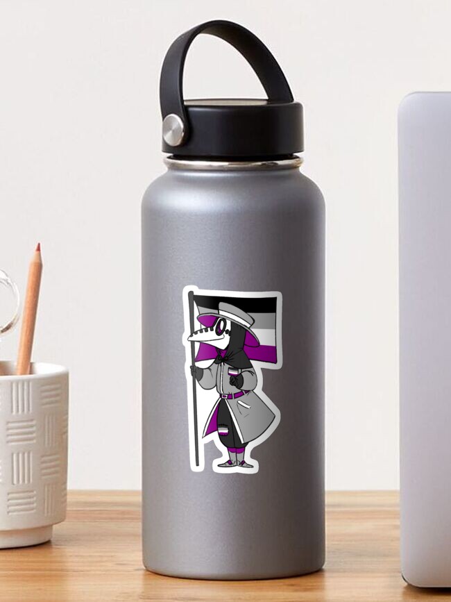Thumbnail 1 von 3, Sticker, Asexual Pride Plague Doctor designt und verkauft von soodie.