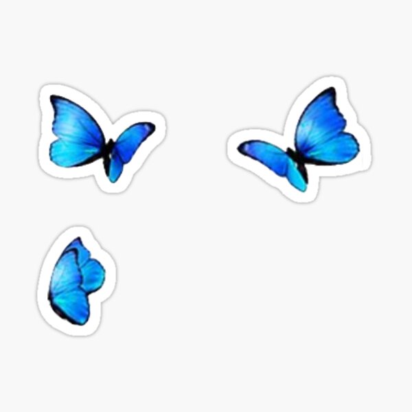 blue butterflies pack Sticker
