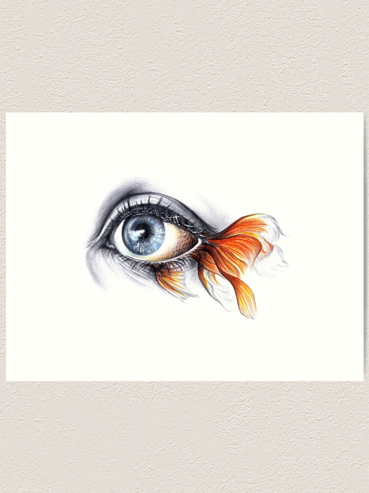 Ich Sehe Nur Ein Meer Auge Fisch Zeichnen Kunstdruck Von Edrawings38 Redbubble