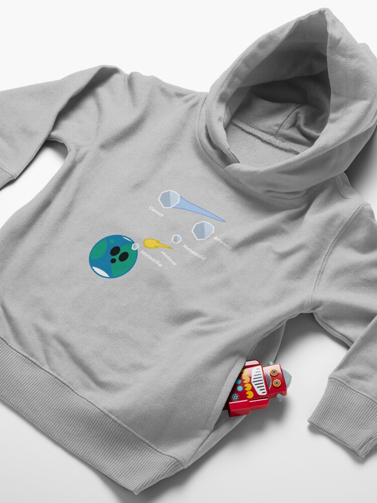 Thumbnail 4 of 5, Toddler Pullover Hoodie, Space Rocks! Comets, Asteroids, Meteoroids, Meteors and Meteorites designed and sold by science-gifts.
