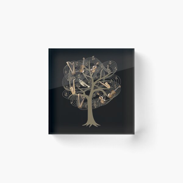 Item preview, Music Tree Birds  / Notes Violin Harp Saxophone Gift Idea designed and sold by SimonGs.