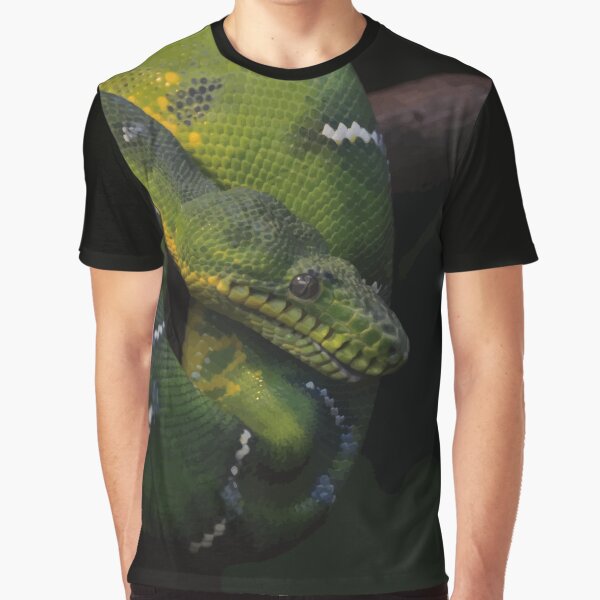 Green snake T-shirt graphique