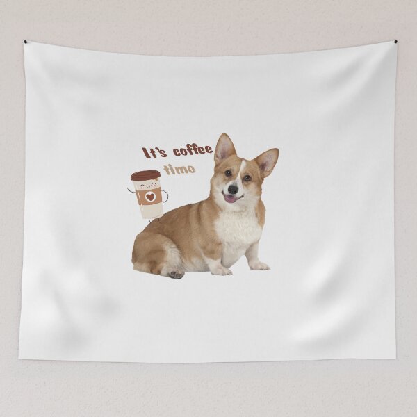 Item preview, Corgi loves coffee designed and sold by BigThoughts.