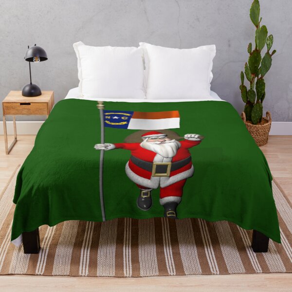 Item preview, Santa Claus With Flag Of North Carolina designed and sold by Mythos57.