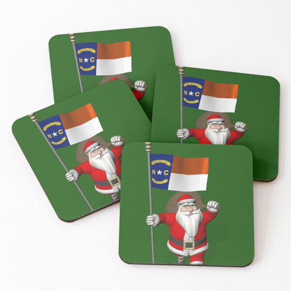 Item preview, Santa Claus With Flag Of North Carolina designed and sold by Mythos57.