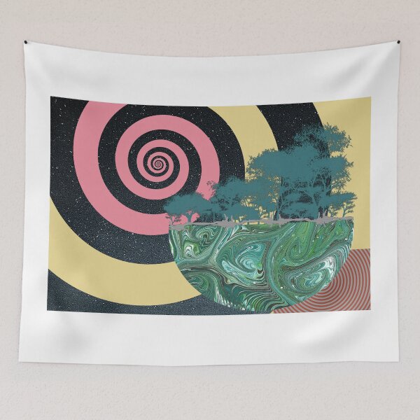Item preview, Abstract Collage Bonsai Planet Vortex designed and sold by MarbleCloud.