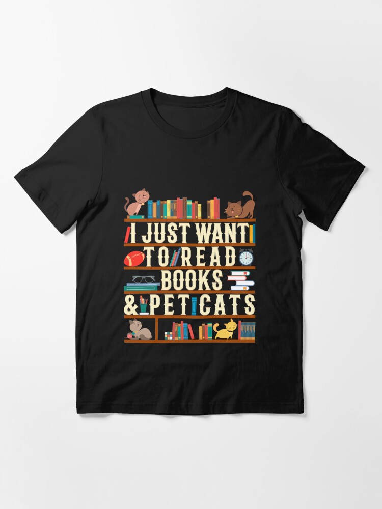 cats and books t shirt