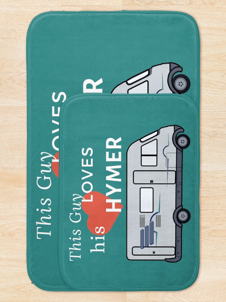 "Loves His Hymer Motorhome" Bath Mat by HermanTheHymer Redbubble