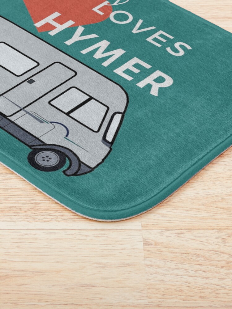 "Loves His Hymer Motorhome" Bath Mat by HermanTheHymer Redbubble