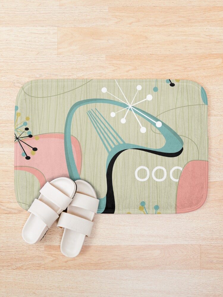 Alternate view of Retro Eames-Era Atomic Inspired 2 Bath Mat