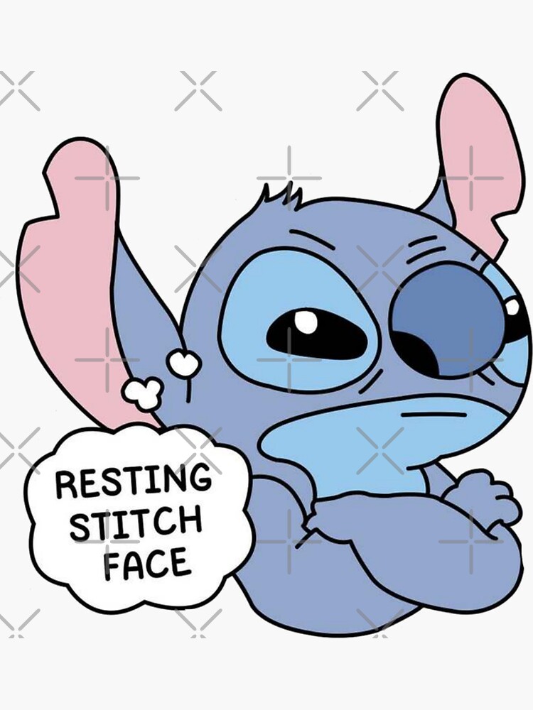 "resting stitch face" Sticker for Sale by mlstoutl Redbubble