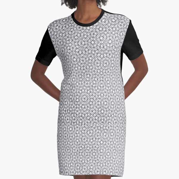 circles mesh pattern Graphic T-Shirt Dress