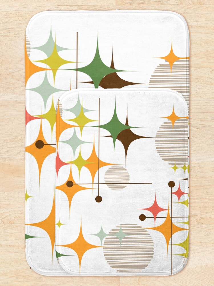 Alternate view of Eames Era Starbursts and Globes 3 Bath Mat