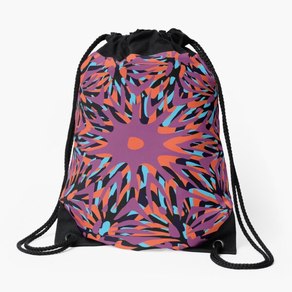 Floral Chaos 15 Drawstring Bag