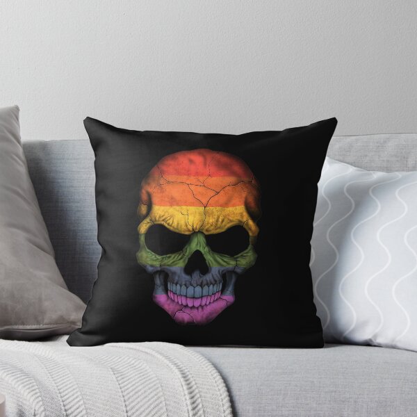 Item preview, Gay Pride Rainbow Flag Skull designed and sold by JeffBartels.