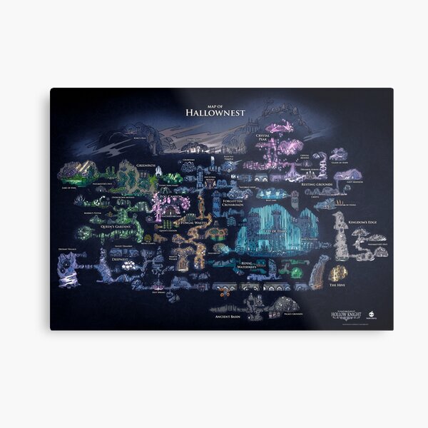 Hollow Knight Map Metal Print