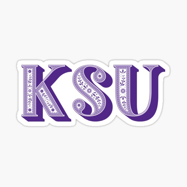 KSU Typography Sticker Sticker