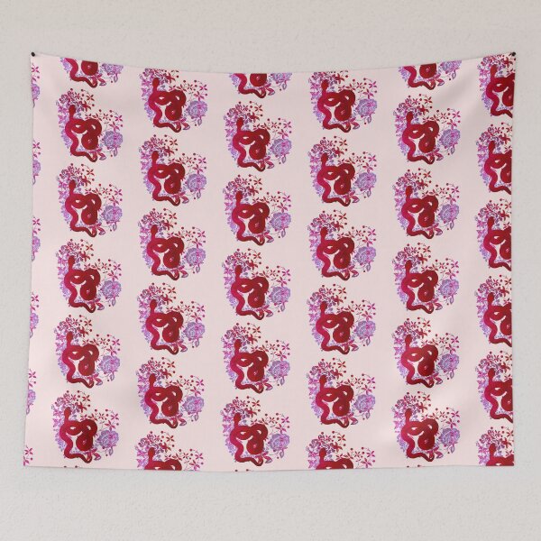 Item preview, Cherry Blossom Snake Heart designed and sold by mothernatural.
