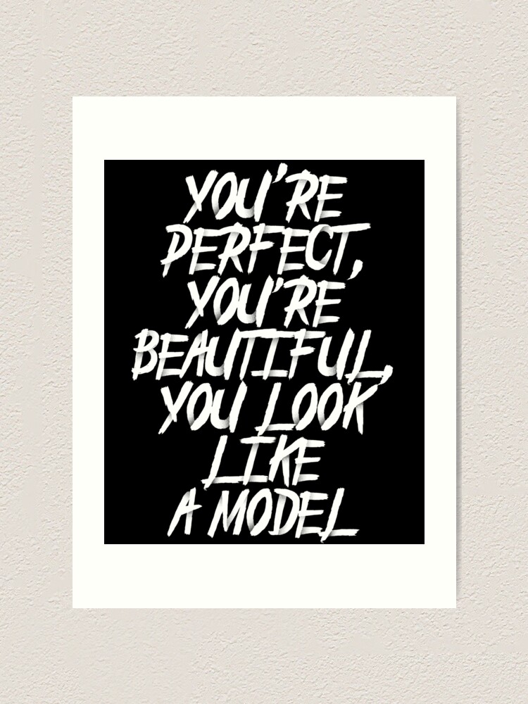 You Re Perfect Beautiful Look Like A Model Drag Queen Meme Quote Race Tee Art Print By Danyneg Redbubble