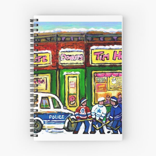 Item preview, HOCKEY GAME AT TIM HORTON'S MONTREAL WINTER CITY SCENE designed and sold by Carole  Spandau.