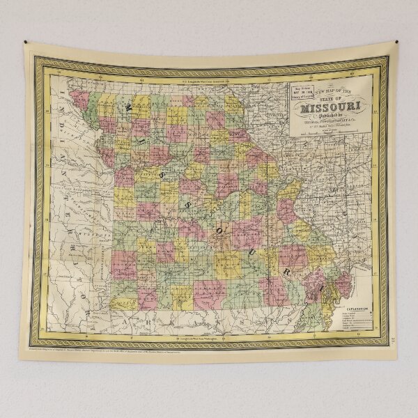Item preview, State of Missouri Map (1852) designed and sold by allhistory.