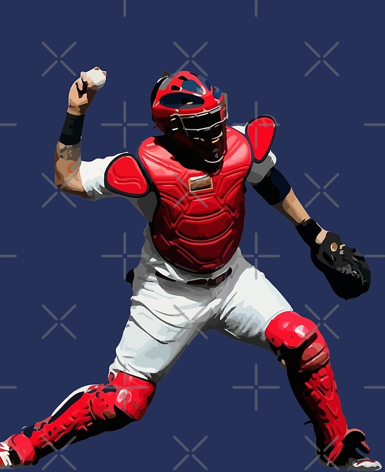 Men's St. Louis Cardinals Yadier Molina Yadi Majestic Red/Navy