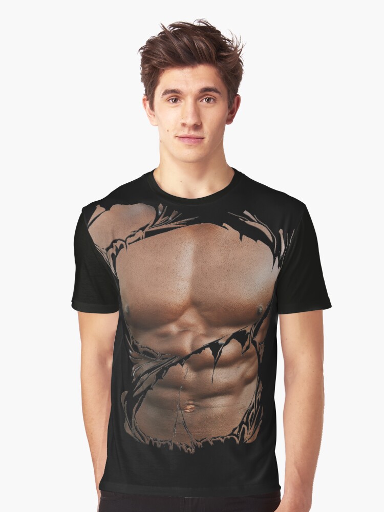 Create meme roblox t shirt muscle, ripped body t-shirt to get