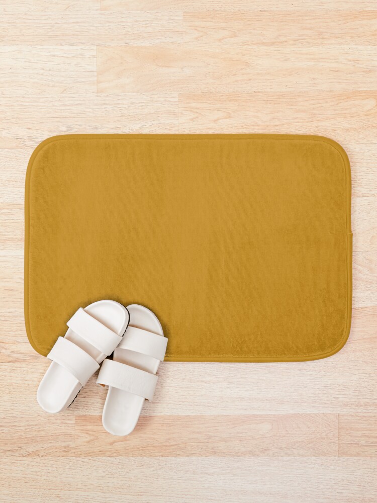 Alternate view of Best Seller Golden Mustard Yellow Solid Color Pairs with Sherwin Williams Auric Gold SW 6692 Bath Mat