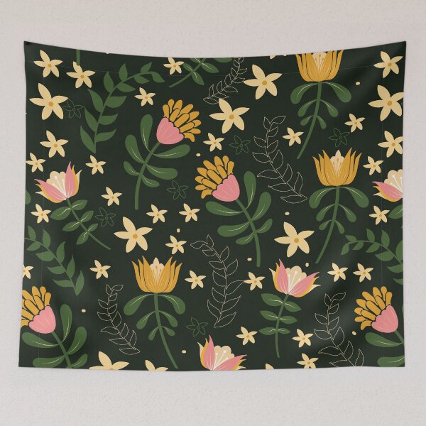 Item preview, Folk Flower Repeat Print designed and sold by Kova  Rose.