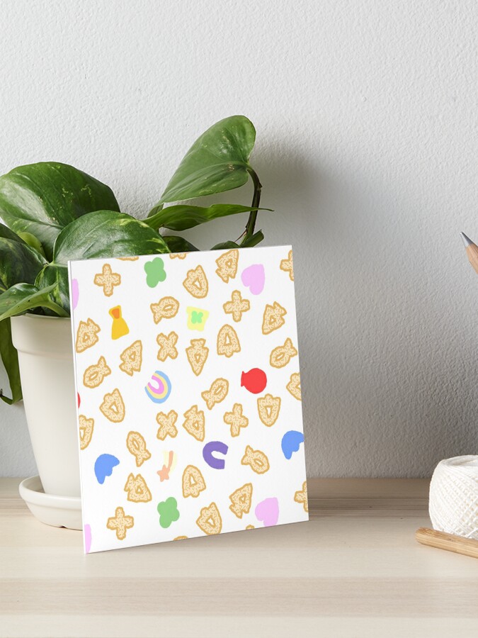 Kawaii lucky charms breakfast cereal marshmallow pattern texture  Art  Board Print for Sale by Freakfla